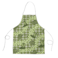 Lime Palaka Hawaii Cowboy Apron Puakenikeni Lei Paniolo Papale Seamless Vibes - Polynesian Pride