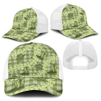 Lime Palaka Hawaii Cowboy Baseball Net Cap Puakenikeni Lei Paniolo Papale Seamless Vibes - Polynesian Pride