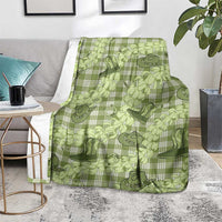 Lime Palaka Hawaii Cowboy Blanket Puakenikeni Lei Paniolo Papale Seamless Vibes - Polynesian Pride