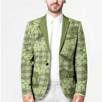 Lime Palaka Hawaii Cowboy Blazer Puakenikeni Lei Paniolo Papale Seamless Vibes - Polynesian Pride
