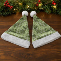 Lime Palaka Hawaii Cowboy Christmas Santa Hat Puakenikeni Lei Paniolo Papale Seamless Vibes - Polynesian Pride