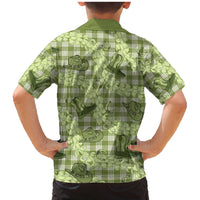 Lime Palaka Hawaii Cowboy Family Matching Mermaid Dress and Hawaiian Shirt Puakenikeni Lei Paniolo Papale Seamless Vibes LT14 - Polynesian Pride