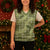 Lime Palaka Hawaii Cowboy Christmas Knitted V-Neck Vest Puakenikeni Lei Paniolo Papale Seamless Vibes - Polynesian Pride