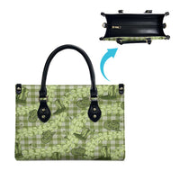 Lime Palaka Hawaii Cowboy Leather Bag Puakenikeni Lei Paniolo Papale Seamless Vibes - Polynesian Pride