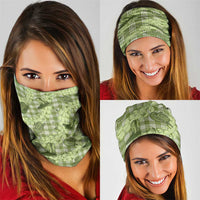 Lime Palaka Hawaii Cowboy Neck Gaiter Puakenikeni Lei Paniolo Papale Seamless Vibes - Polynesian Pride