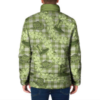 Lime Palaka Hawaii Cowboy Padded Jacket Puakenikeni Lei Paniolo Papale Seamless Vibes - Polynesian Pride
