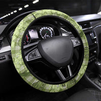 Lime Palaka Hawaii Cowboy Steering Wheel Cover Puakenikeni Lei Paniolo Papale Seamless Vibes - Polynesian Pride