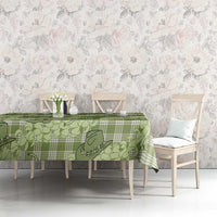 Lime Palaka Hawaii Cowboy Tablecloth Puakenikeni Lei Paniolo Papale Seamless Vibes - Polynesian Pride