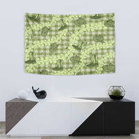 Lime Palaka Hawaii Cowboy Tapestry Puakenikeni Lei Paniolo Papale Seamless Vibes - Polynesian Pride