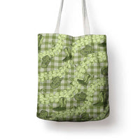 Lime Palaka Hawaii Cowboy Tote Bag Puakenikeni Lei Paniolo Papale Seamless Vibes - Polynesian Pride