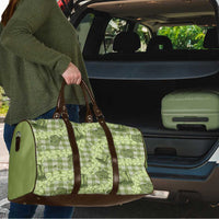 Lime Palaka Hawaii Cowboy Travel Bag Puakenikeni Lei Paniolo Papale Seamless Vibes - Polynesian Pride