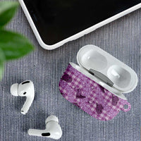 Purple Palaka Hawaii Cowboy AirPods Case Puakenikeni Lei Paniolo Papale Seamless Vibes - Polynesian Pride