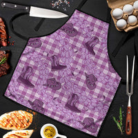 Purple Palaka Hawaii Cowboy Apron Puakenikeni Lei Paniolo Papale Seamless Vibes - Polynesian Pride