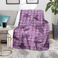 Purple Palaka Hawaii Cowboy Blanket Puakenikeni Lei Paniolo Papale Seamless Vibes - Polynesian Pride