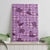 Purple Palaka Hawaii Cowboy Canvas Wall Art Puakenikeni Lei Paniolo Papale Seamless Vibes - Polynesian Pride