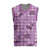 Purple Palaka Hawaii Cowboy Christmas Knitted V-Neck Vest Puakenikeni Lei Paniolo Papale Seamless Vibes - Polynesian Pride