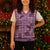 Purple Palaka Hawaii Cowboy Christmas Knitted V-Neck Vest Puakenikeni Lei Paniolo Papale Seamless Vibes - Polynesian Pride
