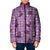 Purple Palaka Hawaii Cowboy Padded Jacket Puakenikeni Lei Paniolo Papale Seamless Vibes - Polynesian Pride