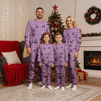Purple Palaka Hawaii Cowboy Christmas Pajama Set Puakenikeni Lei Paniolo Papale Seamless Vibes LT14 - Polynesian Pride
