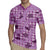 Purple Palaka Hawaii Cowboy Rugby Jersey Puakenikeni Lei Paniolo Papale Seamless Vibes - Polynesian Pride
