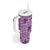 Purple Palaka Hawaii Cowboy Tumbler With Handle Puakenikeni Lei Paniolo Papale Seamless Vibes - Polynesian Pride