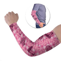 Pink Palaka Hawaii Cowboy Arm Sleeves Puakenikeni Lei Paniolo Papale Seamless Vibes - Polynesian Pride