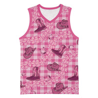 Pink Palaka Hawaii Cowboy Basketball Jersey Puakenikeni Lei Paniolo Papale Seamless Vibes LT14 Unisex Pink - Polynesian Pride