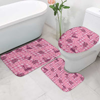 Pink Palaka Hawaii Cowboy Bathroom Set Puakenikeni Lei Paniolo Papale Seamless Vibes - Polynesian Pride
