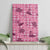Pink Palaka Hawaii Cowboy Canvas Wall Art Puakenikeni Lei Paniolo Papale Seamless Vibes - Polynesian Pride