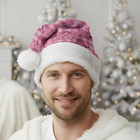 Pink Palaka Hawaii Cowboy Christmas Santa Hat Puakenikeni Lei Paniolo Papale Seamless Vibes - Polynesian Pride