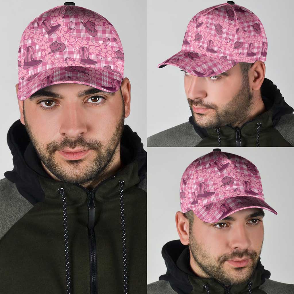 Pink Palaka Hawaii Cowboy Classic Cap Puakenikeni Lei Paniolo Papale Seamless Vibes - Polynesian Pride