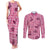 Pink Palaka Hawaii Cowboy Couples Matching Tank Maxi Dress and Long Sleeve Button Shirt Puakenikeni Lei Paniolo Papale Seamless Vibes - Polynesian Pride