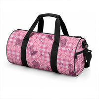 Pink Palaka Hawaii Cowboy Duffle Bag Puakenikeni Lei Paniolo Papale Seamless Vibes