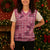 Pink Palaka Hawaii Cowboy Christmas Knitted V-Neck Vest Puakenikeni Lei Paniolo Papale Seamless Vibes - Polynesian Pride