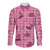 Pink Palaka Hawaii Cowboy Long Sleeve Button Shirt Puakenikeni Lei Paniolo Papale Seamless Vibes - Polynesian Pride