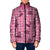 Pink Palaka Hawaii Cowboy Padded Jacket Puakenikeni Lei Paniolo Papale Seamless Vibes - Polynesian Pride