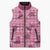 Pink Palaka Hawaii Cowboy Sleeveless Puffer Jacket Puakenikeni Lei Paniolo Papale Seamless Vibes - Polynesian Pride