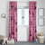 Pink Palaka Hawaii Cowboy Window Curtain Puakenikeni Lei Paniolo Papale Seamless Vibes - Polynesian Pride