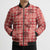 Red Palaka Hawaii Cowboy Bomber Puffer Jacket Puakenikeni Lei Paniolo Papale Seamless Vibes - Polynesian Pride