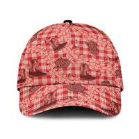 Red Palaka Hawaii Cowboy Classic Cap Puakenikeni Lei Paniolo Papale Seamless Vibes - Polynesian Pride