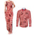 Red Palaka Hawaii Cowboy Couples Matching Tank Maxi Dress and Long Sleeve Button Shirt Puakenikeni Lei Paniolo Papale Seamless Vibes - Polynesian Pride