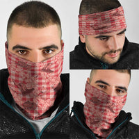 Red Palaka Hawaii Cowboy Neck Gaiter Puakenikeni Lei Paniolo Papale Seamless Vibes LT14 - Polynesian Pride