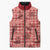 Red Palaka Hawaii Cowboy Sleeveless Puffer Jacket Puakenikeni Lei Paniolo Papale Seamless Vibes - Polynesian Pride