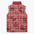 Red Palaka Hawaii Cowboy Sleeveless Puffer Jacket Puakenikeni Lei Paniolo Papale Seamless Vibes - Polynesian Pride