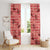 Red Palaka Hawaii Cowboy Window Curtain Puakenikeni Lei Paniolo Papale Seamless Vibes - Polynesian Pride