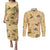 Yellow Palaka Hawaii Cowboy Couples Matching Puletasi and Long Sleeve Button Shirt Puakenikeni Lei Paniolo Papale Seamless Vibes - Polynesian Pride