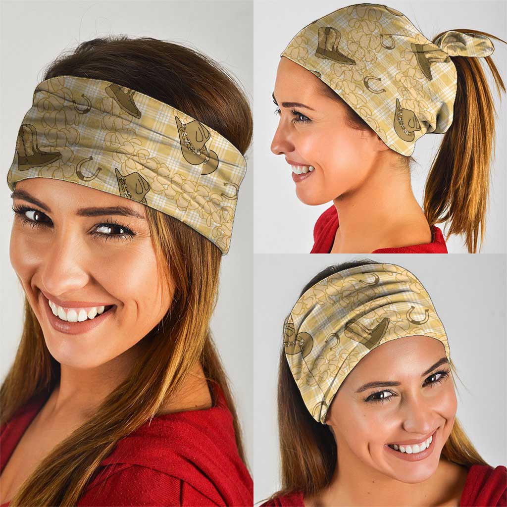 Yellow Palaka Hawaii Cowboy Neck Gaiter Puakenikeni Lei Paniolo Papale Seamless Vibes - Polynesian Pride