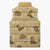 Yellow Palaka Hawaii Cowboy Sleeveless Puffer Jacket Puakenikeni Lei Paniolo Papale Seamless Vibes - Polynesian Pride