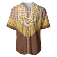 Aloha Hawaii Cowboy Custome Baseball Jersey Puakenikeni Lei Palaka Tassel Style - Polynesian Pride