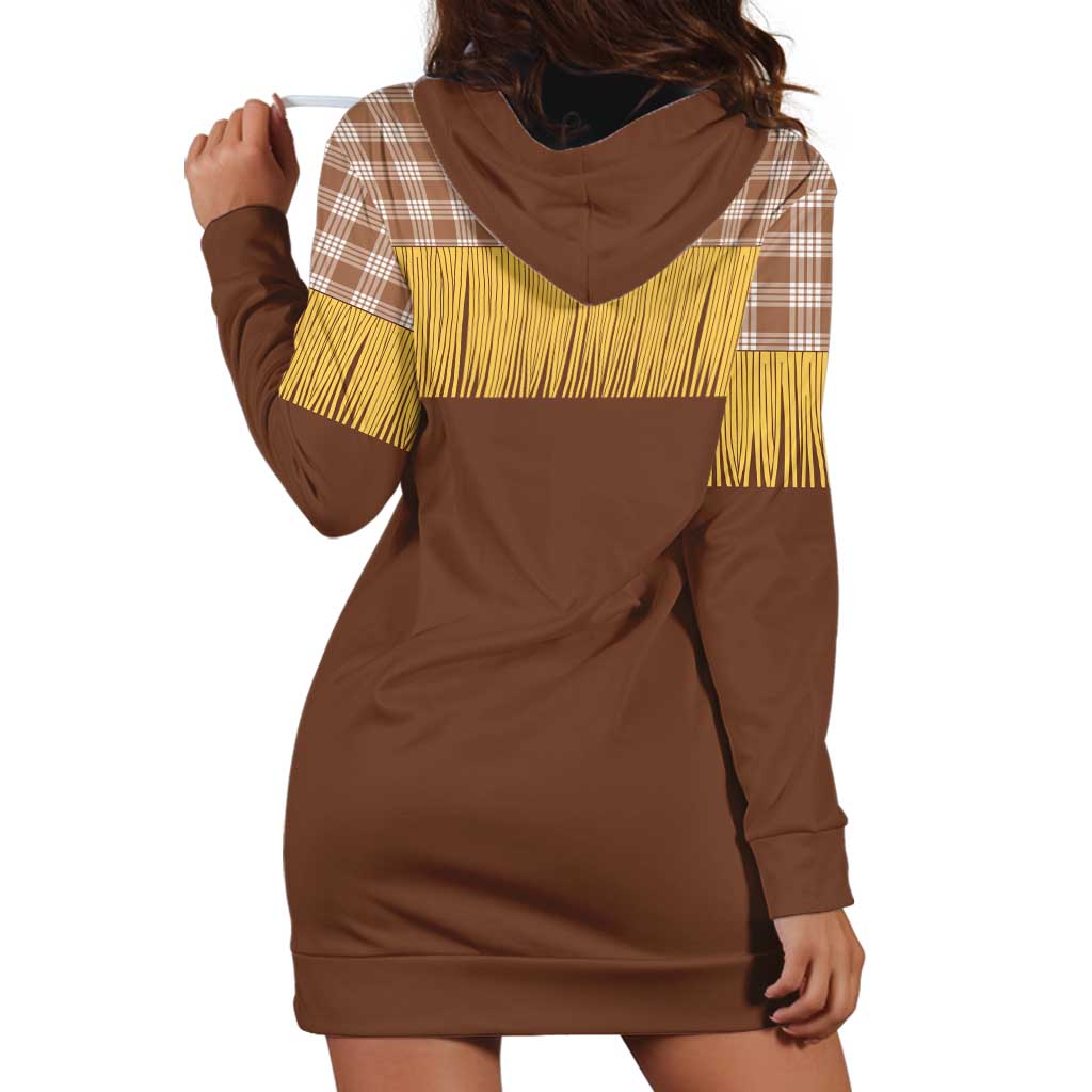 Aloha Hawaii Cowboy Custome Hoodie Dress Puakenikeni Lei Palaka Tassel Style - Polynesian Pride